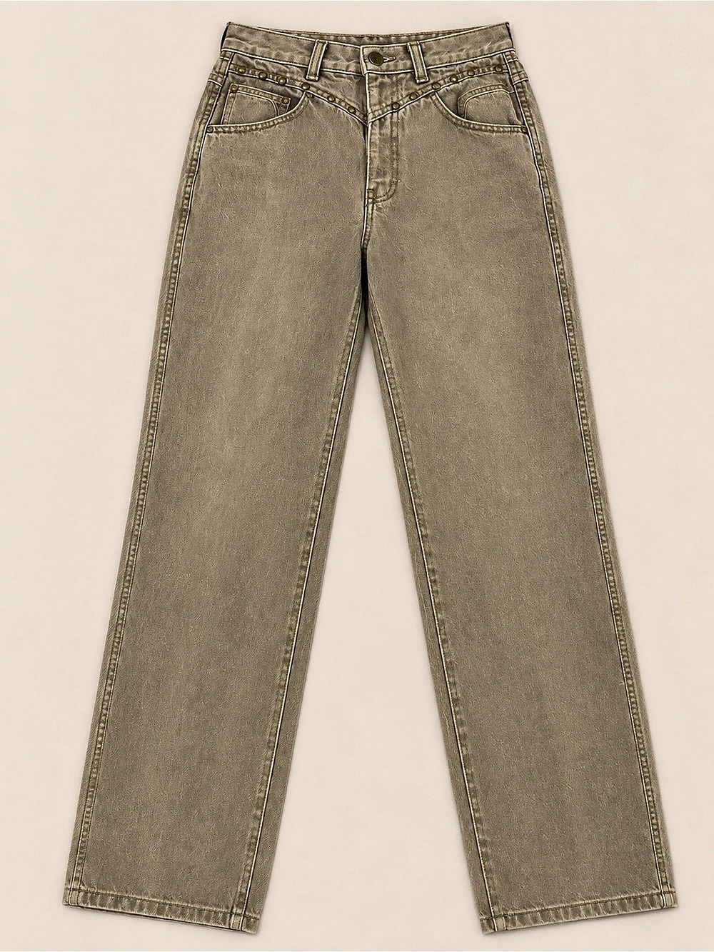 Vintage Roper Womens 7 Studded Western Jeans Made USA